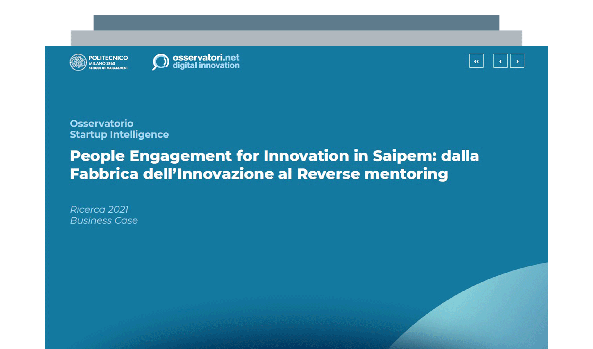 People Engagement for Innovation in Saipem: dalla Fabbrica dell’Innovazione al Reverse mentoring