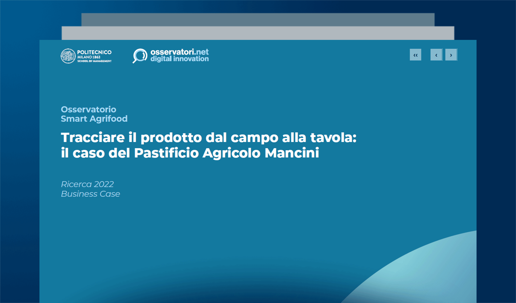 Tracciare il prodotto dal campo alla tavola: il caso del Pastificio Agricolo Mancini