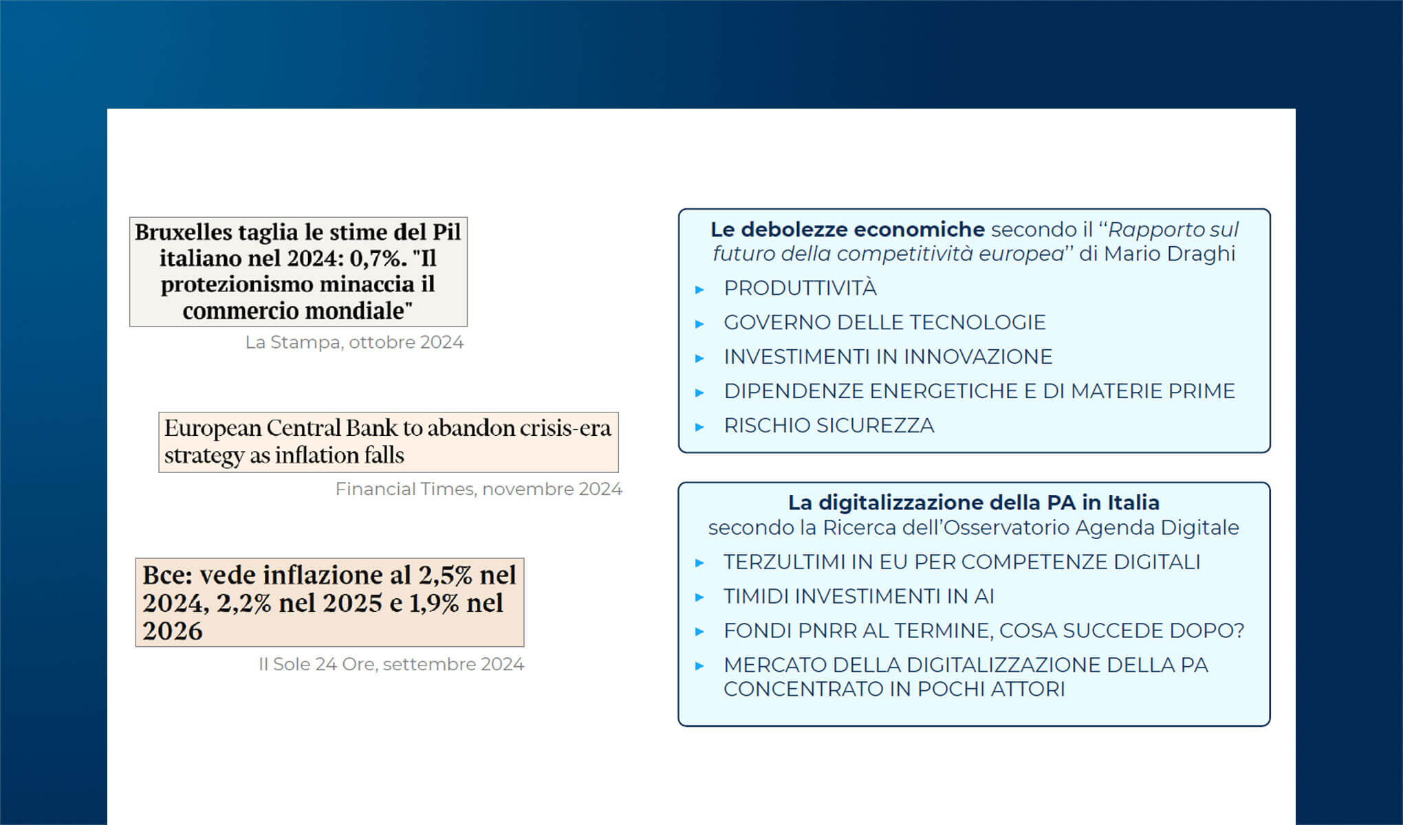 I budget e le priorità in Innovazione Digitale per il 2025