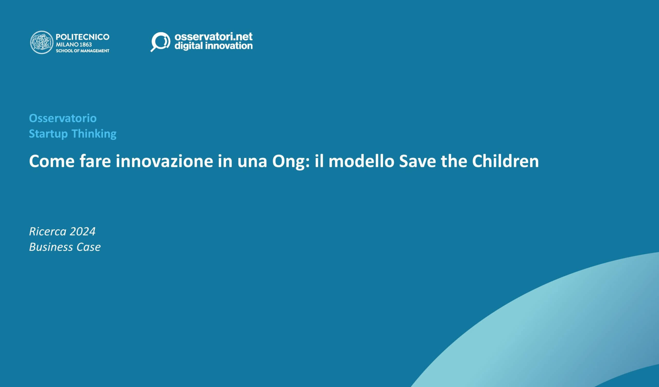 Come fare innovazione in una Ong: il modello Save the Children