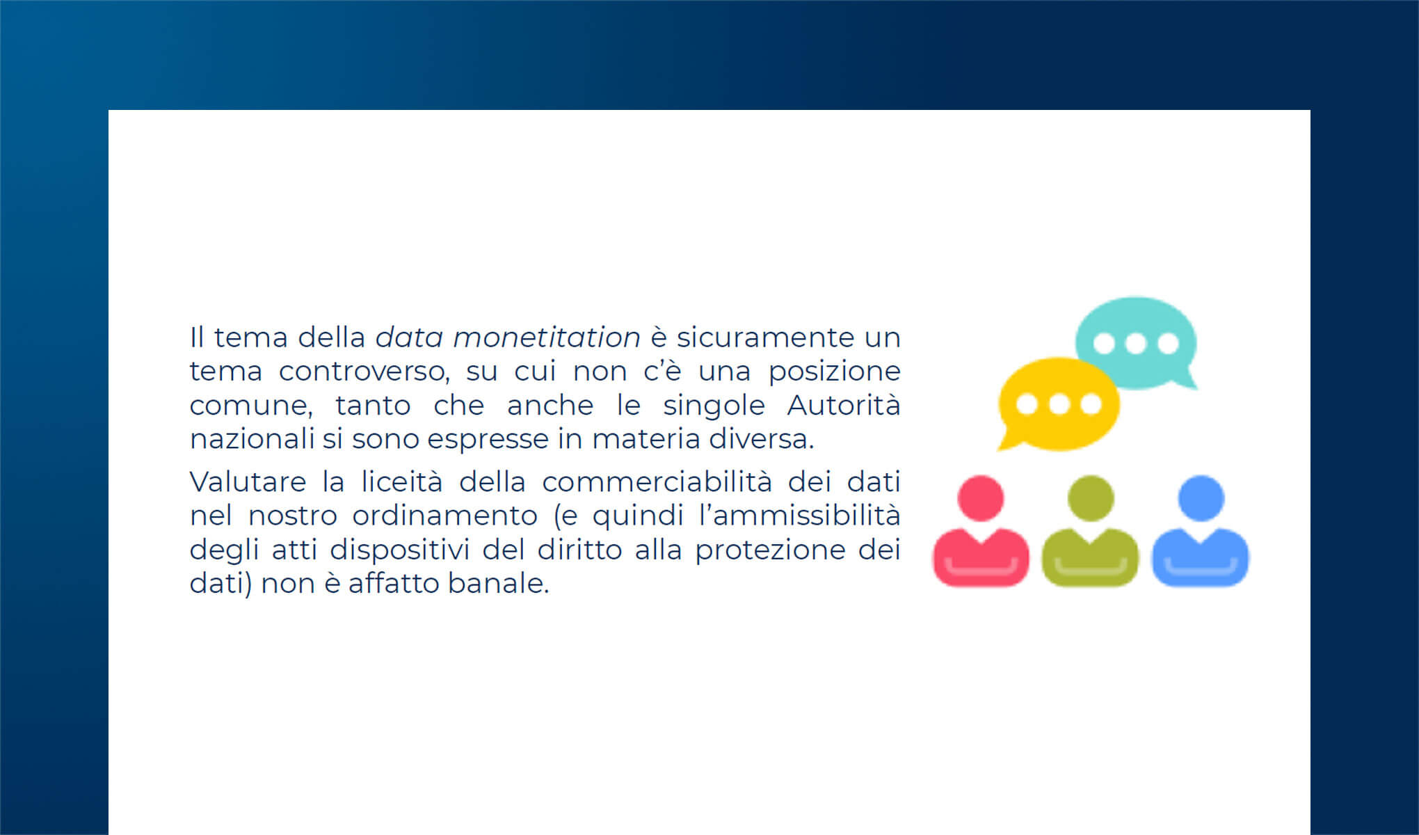 La data monetization fra GDPR, Codice del Consumo e Data Governance Act