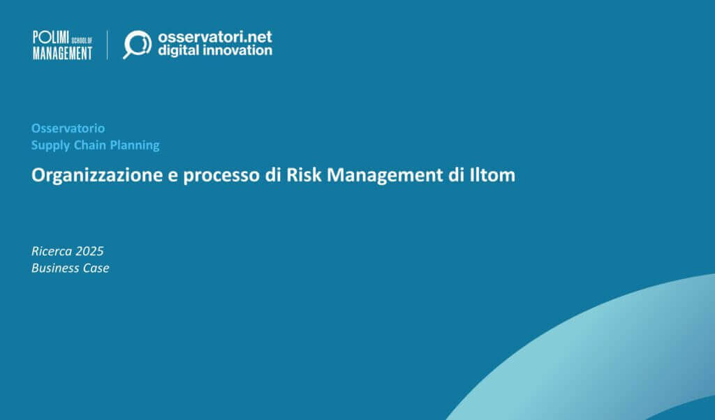 Organizzazione e processo di Risk Management di Iltom