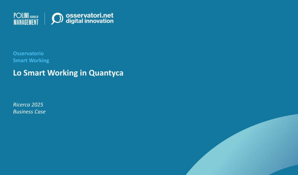 Lo Smart Working in Quantyca